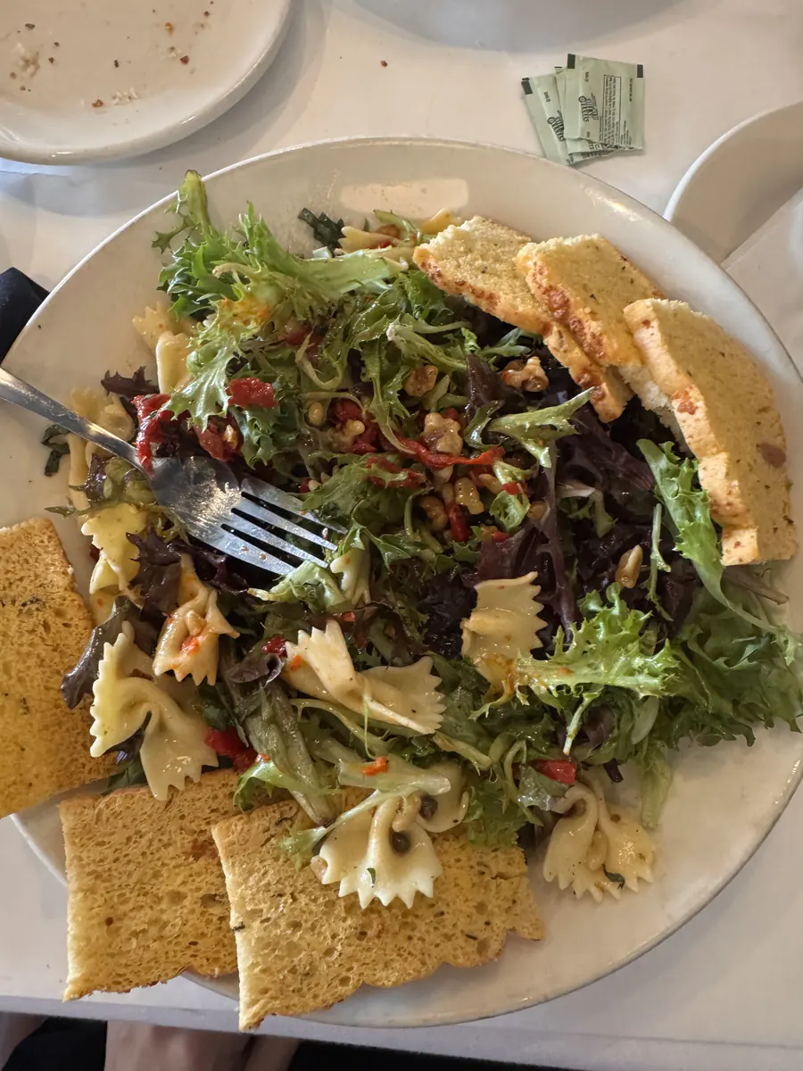 Vegetarian food at Amerigo's Italian Restaurant in West End, Nashville
