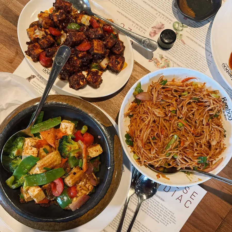 Vegetarian food at Inchin's Bamboo Garden in West End, Nashville