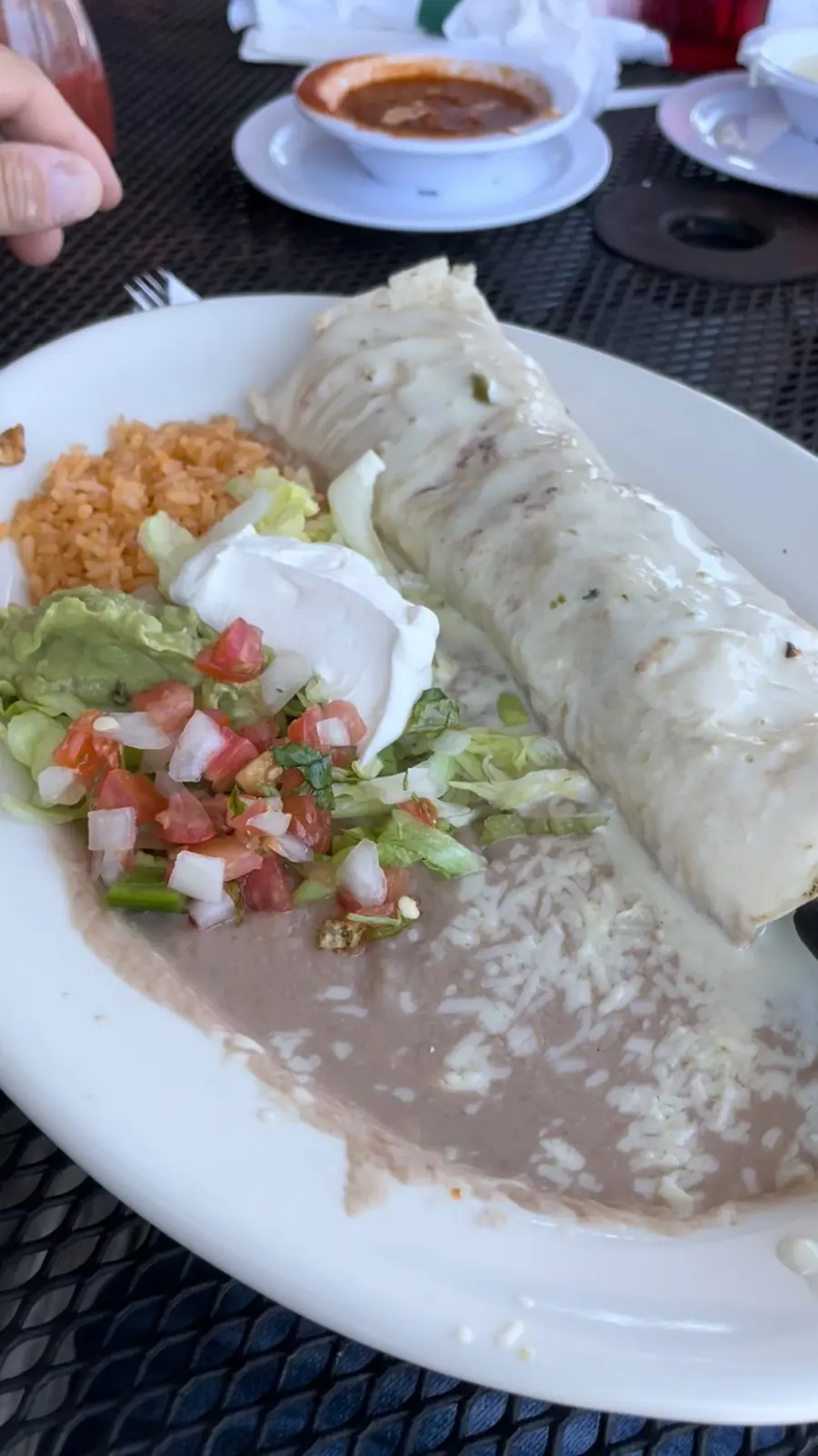 Vegetarian food at Los Toritos in The Gulch, Nashville